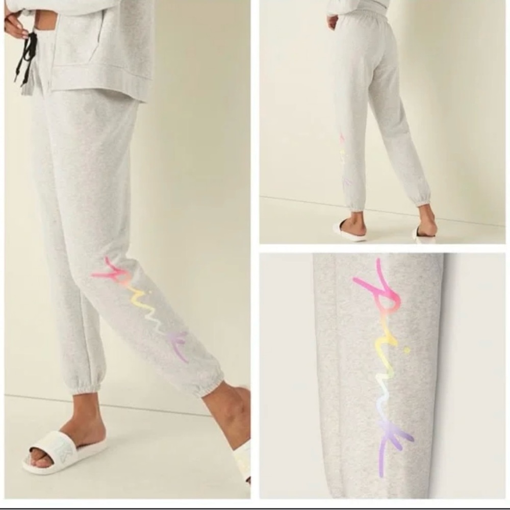 PINK Victoria's Secret Light Gray Lounge Pants
